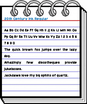 20th Century Ink Regular Font