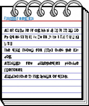 215000E Regular Font