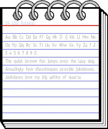 24 LED Regular Font
