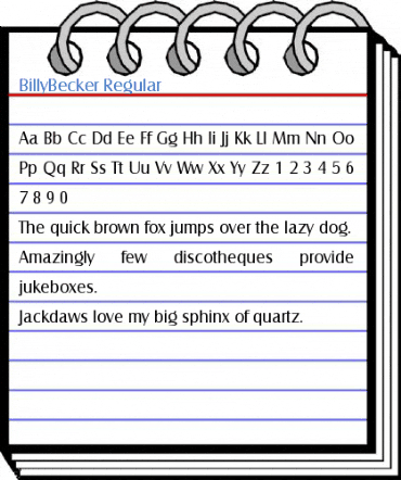BillyBecker Regular Font