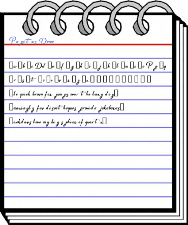 Pepitas Demo Font