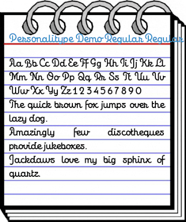 Personalitype Demo Regular Regular Font