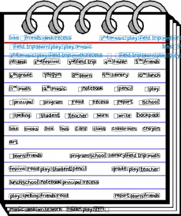 2Peas Blocks - School 2Peas Blocks - School Font