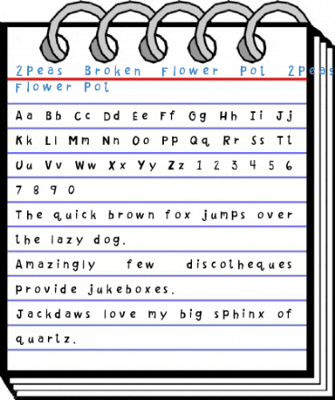 2Peas Broken Flower Pot 2Peas Broken Flower Pot Font