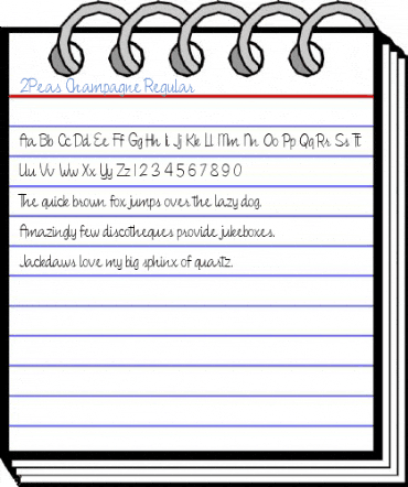 2Peas Champagne Regular Font