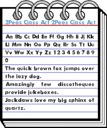 2Peas Class Act 2Peas Class Act Font