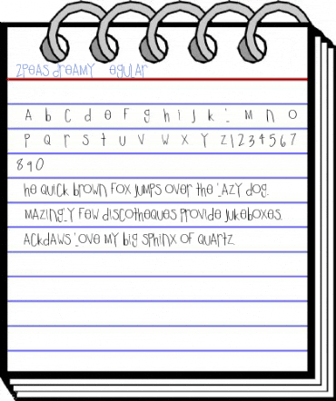 2peas dreamy Regular Font
