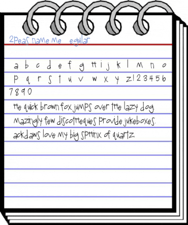 2peas name me Regular Font