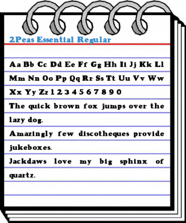 2Peas Essential Regular Font