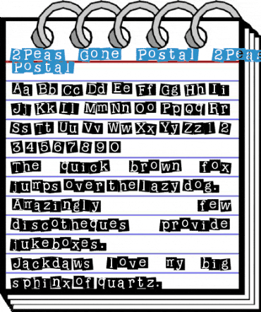2Peas Gone Postal 2Peas Gone Postal Font