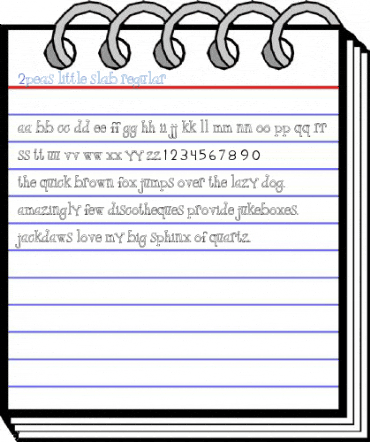 2Peas Little Slab Regular Font