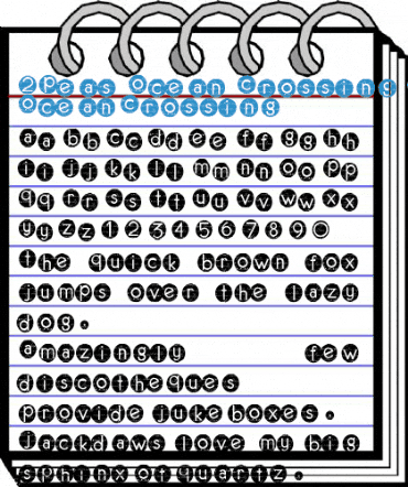 2Peas Ocean Crossing 2Peas Ocean Crossing Font