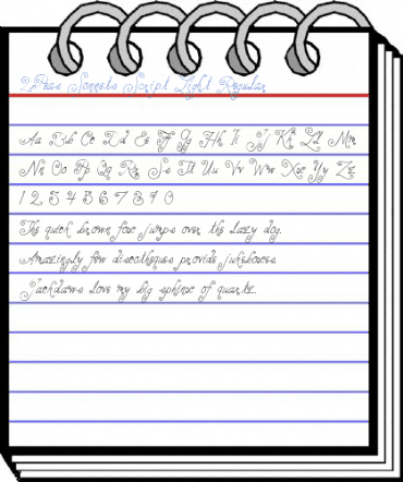 2Peas Sonnets Script Light Regular Font