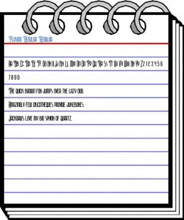 Plasma Regular Regular Font