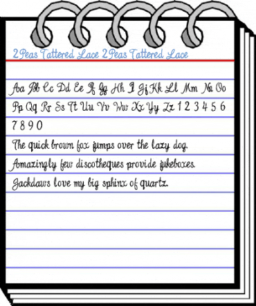 2Peas Tattered Lace 2Peas Tattered Lace Font