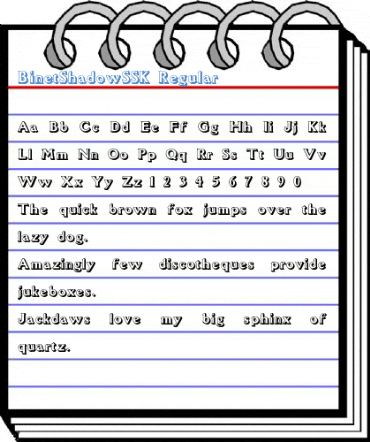 BinetShadowSSK Regular Font