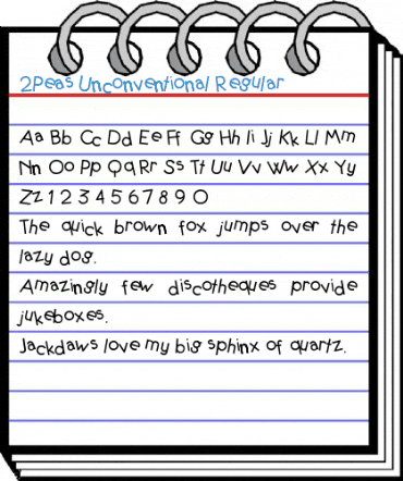 2Peas Unconventional Regular Font
