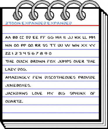 2Toon Expanded Expanded Font