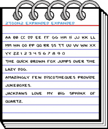 2Toon2 Expanded Font