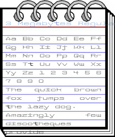 3 Megabytes Regular Font