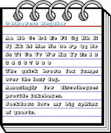 3-DBowers Regular Font