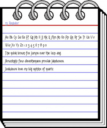 33 Regular Font
