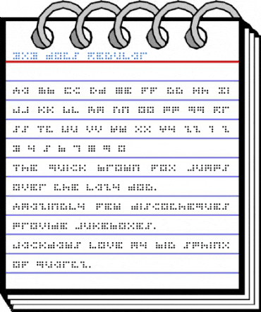3x3 dots Regular Font