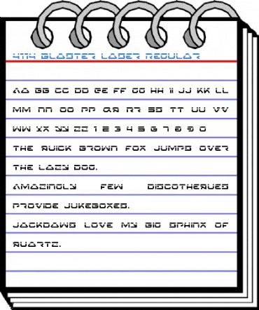 4114 Blaster Laser Regular Font