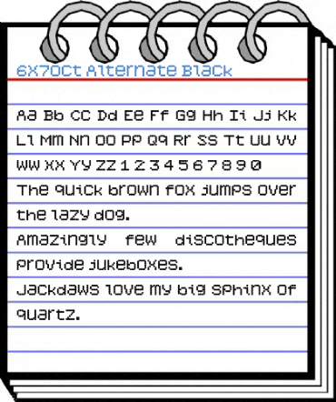 6x7oct Alternate Black Font