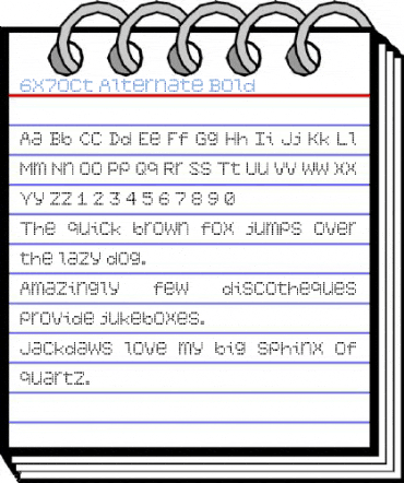 6x7oct Alternate Bold Font