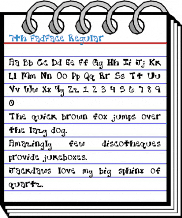 7th FadFace Regular Font