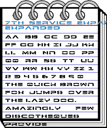 7th Service Expanded Expanded Font