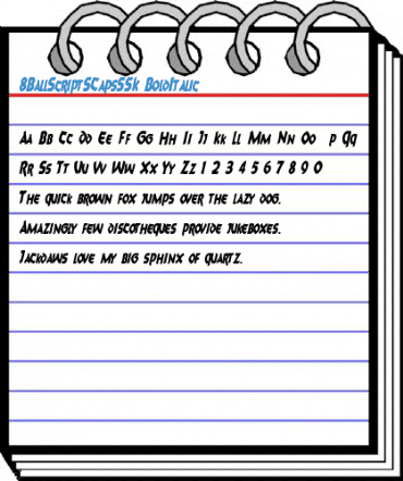 8BallScriptSCapsSSK BoldItalic Font