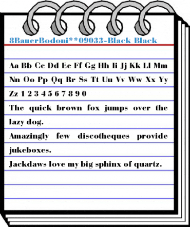 8BauerBodoni**09033-Black Black Font