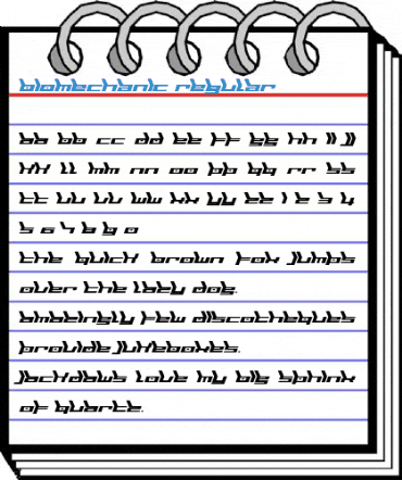 Biomechanic Regular Font