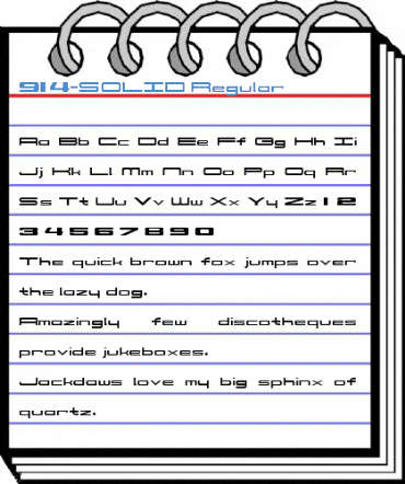 914-SOLID Regular Font