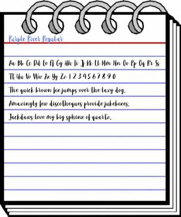 Purple River Regular Font