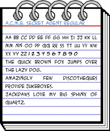 A.C.M.E. Secret Agent Regular Font
