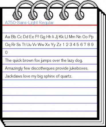 A750-Sans-Light Regular Font