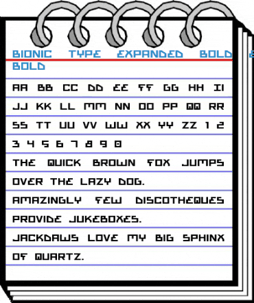 Bionic Type Expanded Bold Expanded Bold Font