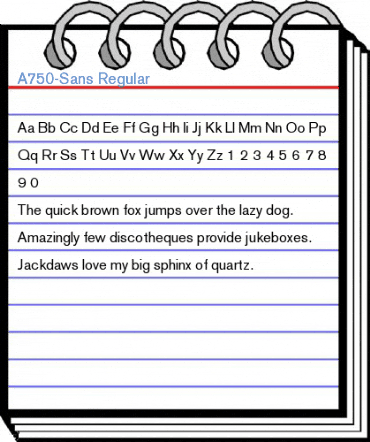 A750-Sans Regular Font