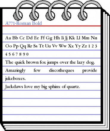 A771-Roman Bold Font