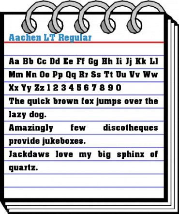 Aachen LT Regular Font