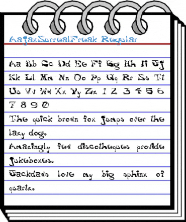 AajaxSurrealFreak Regular Font