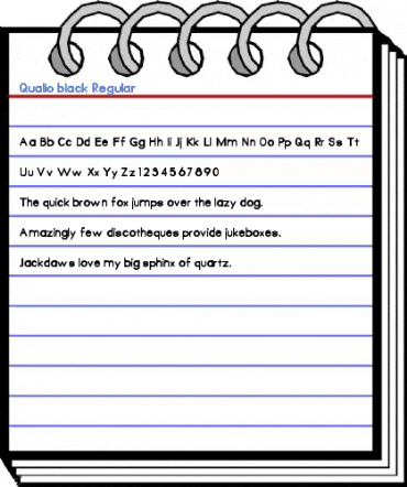 Qualio black Regular Font