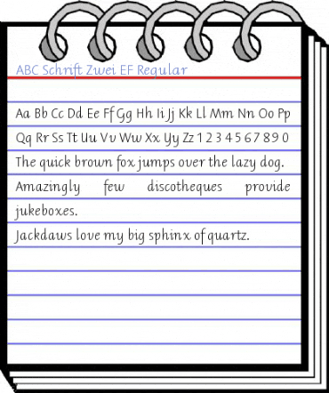 ABC Schrift Zwei EF Regular Font