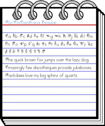 AbcAmSignLang Regular Font