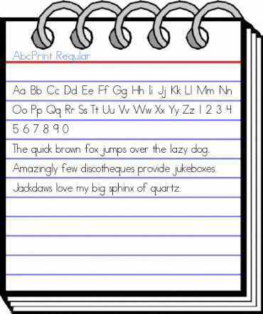 AbcPrint Regular Font