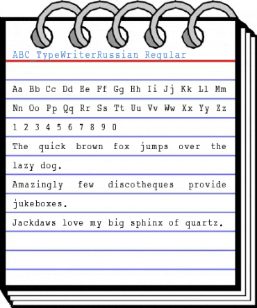 ABC_TypeWriterRussian Regular Font