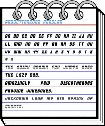 Abduction2002 Regular Font